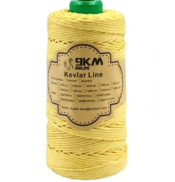 Amazon.com: 9KM DWLIFE Kevlar Kite String, 1000lb 300Ft, Braided
